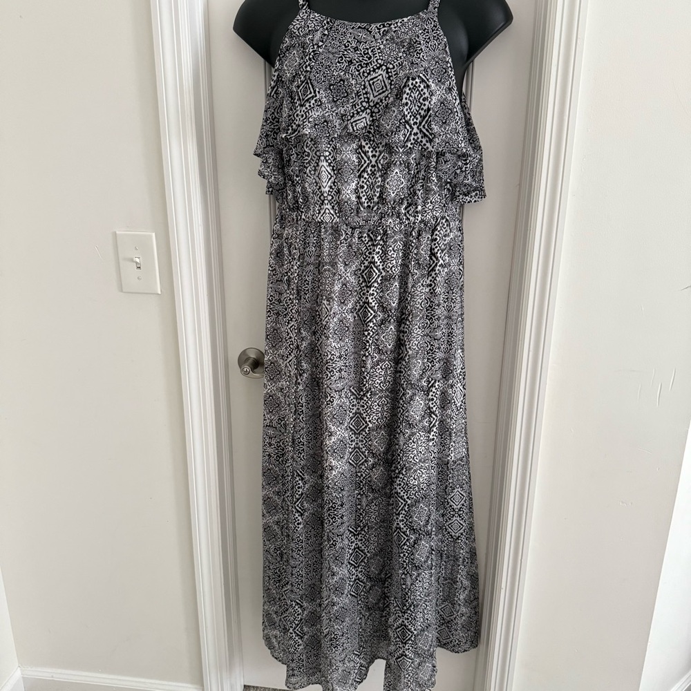 Torrid Elegant Black and White Maxi Dress